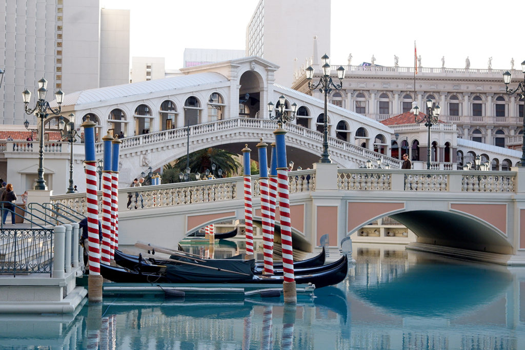 A quick visit to Las Vegas, first timer's perspective: boats on the water near a bridge