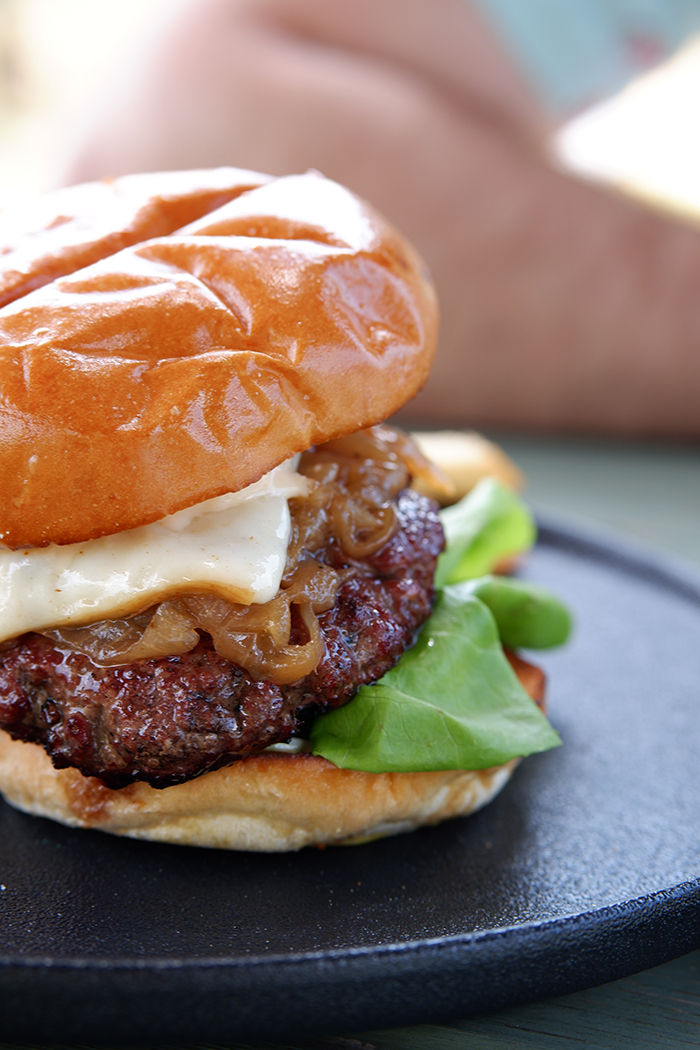 A guide to the Twenty Valley wine region: wine flight at The Good Earth Food and Wine Co. burger close up