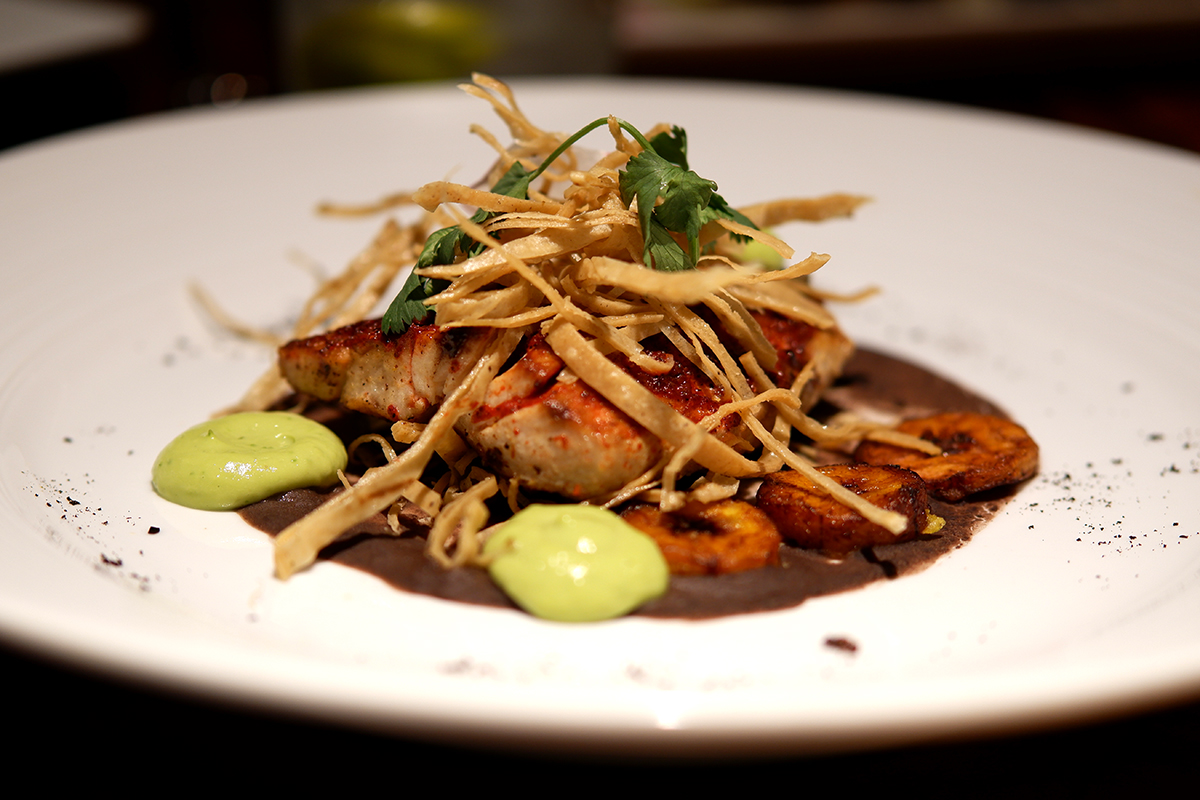 Review of Grand Fiesta Americana Puerto Vallarta: fish dish with tortilla strips on top