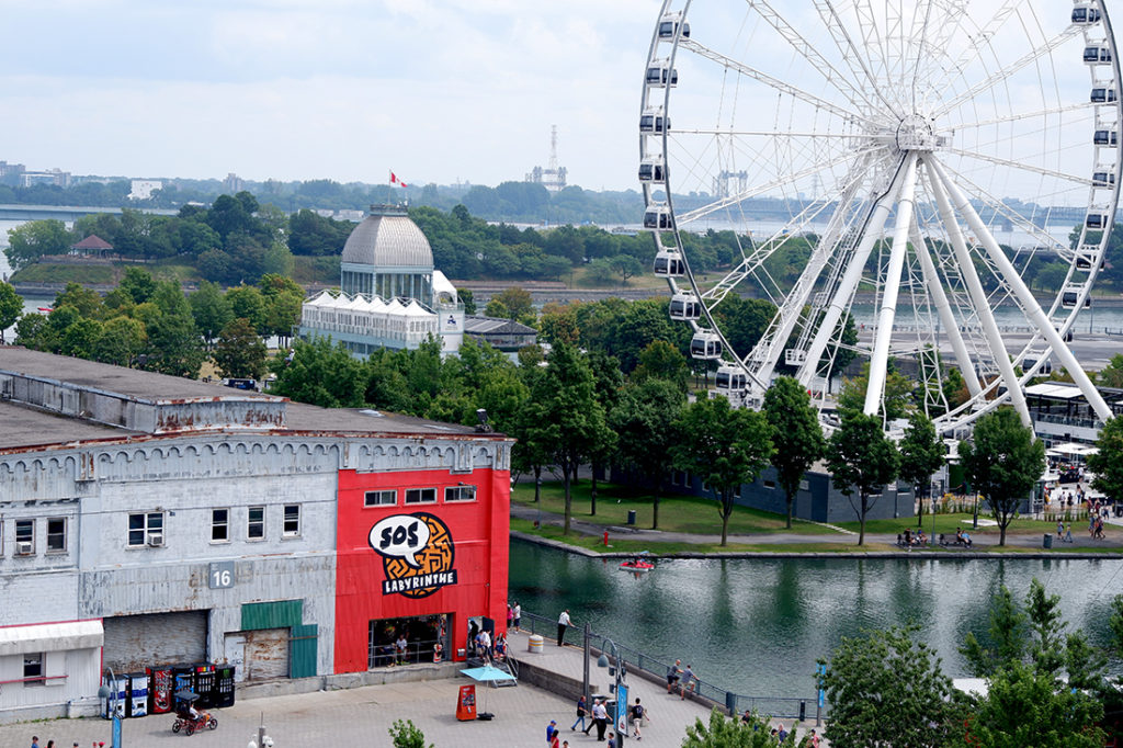 Canada by rail: the best of Ottawa, Montréal, and Québec City: Montreal waterfront with a ferris wheel 