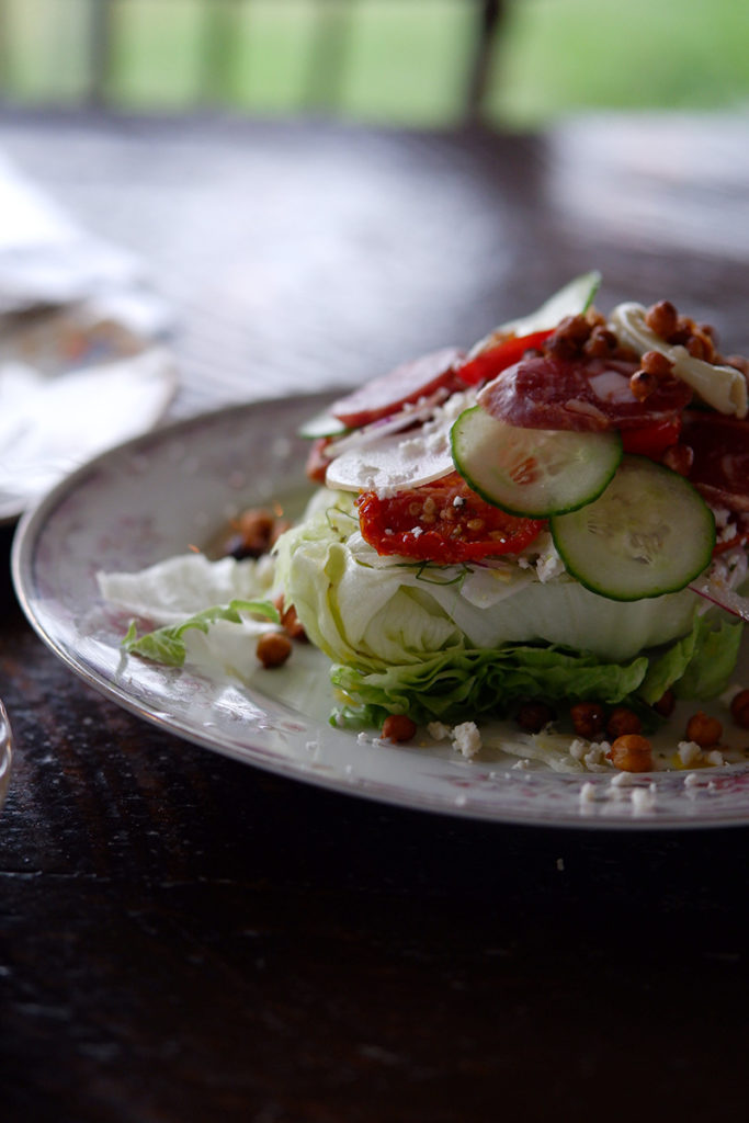 Salad at Westcott Vineyards