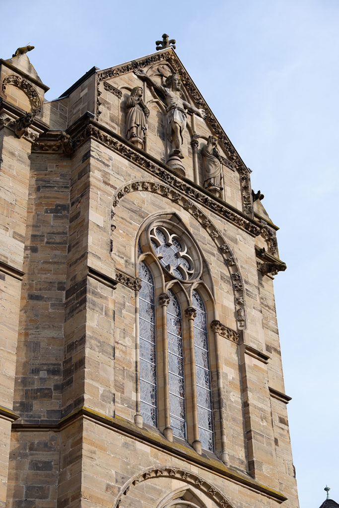 Trier in pictures Roman history, wine, and architecture - cathedral front window 