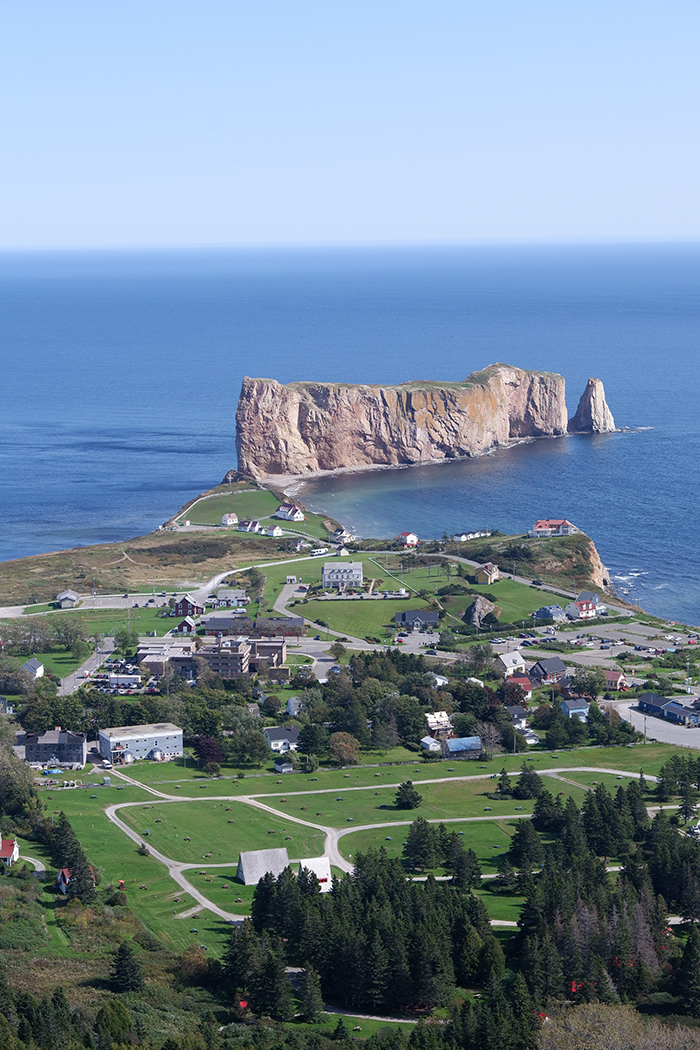 Destination guide: The great adventure through Quebec Maritimes - perce rock seen from above 