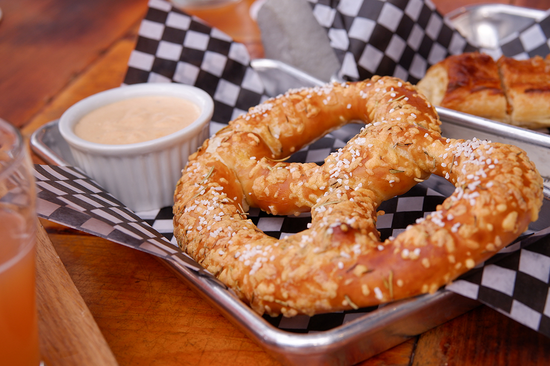 Postcards from Selkirk: pretzel at the Wishbone brewing