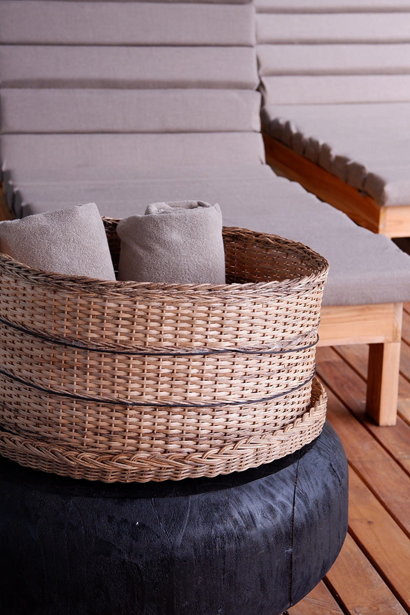 Hotel Punta Islita Costa Rica, Honeymoon Suite: pool towels rolled up in a basket 