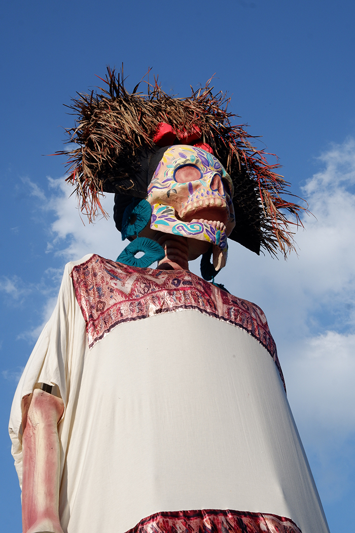 Traditional Mexican Catrina sculpture, oversized