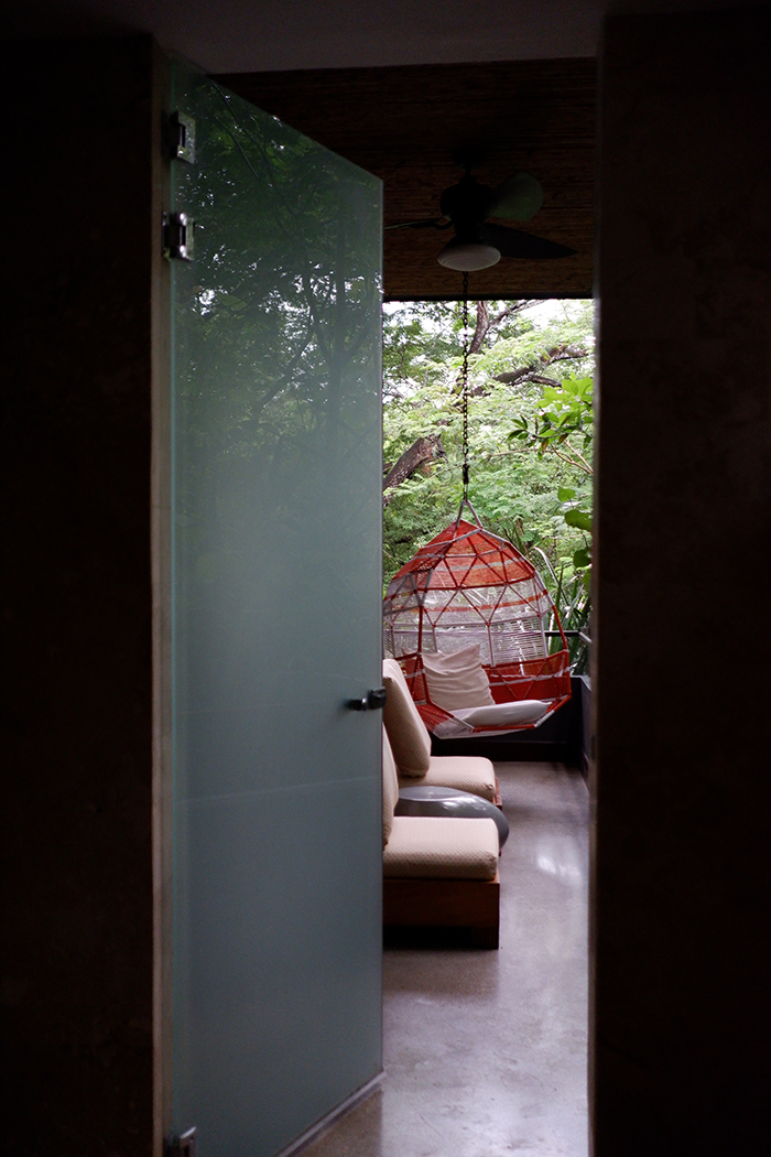 Balcony entrance from the shower