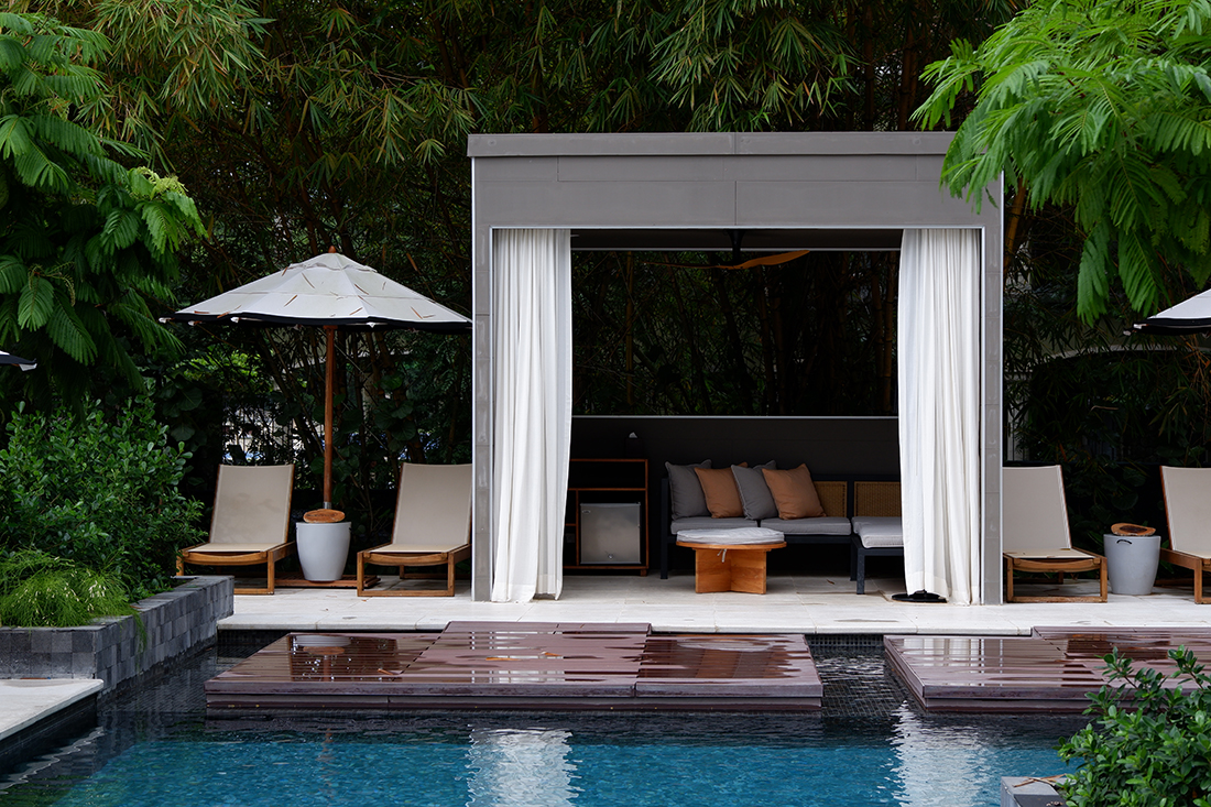 Sleep among the mangrove trees at El Mangroove Hotel, pool cabana with a swim up platform