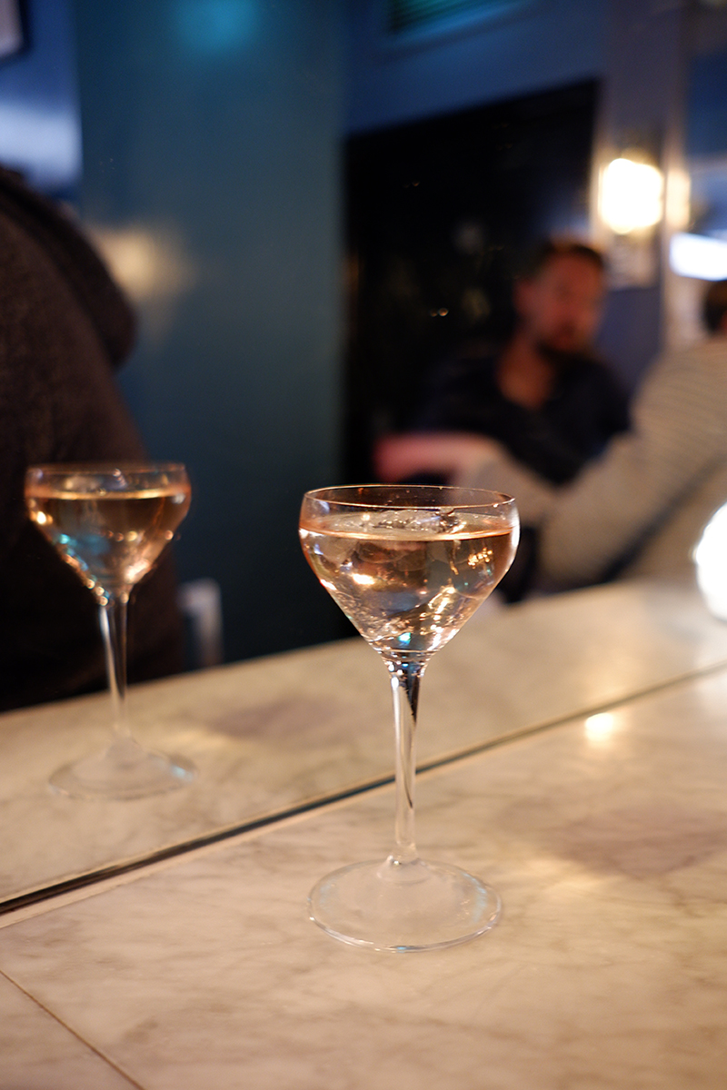 My 5 favourite bars and restaurants in London: clear cocktail at Swift upstairs