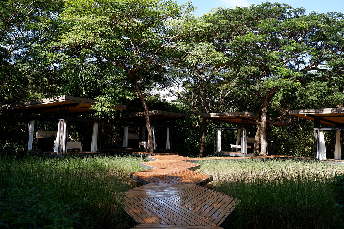 Sleep among the mangrove trees at El Mangroove Hotel, outdoor view of the The Bearth Spa