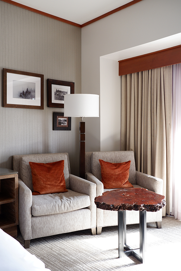 Salish Lodge & Spa is a scenic destination: King Riverview room sitting area