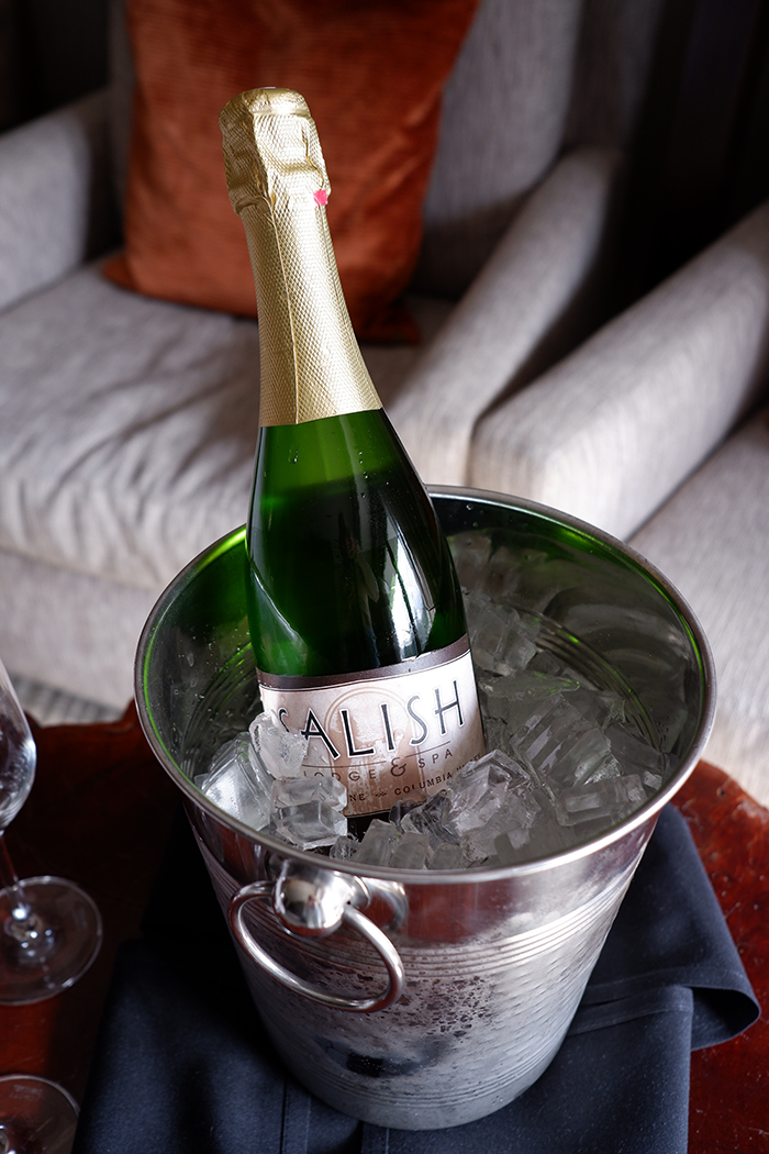 Salish Lodge & Spa is a scenic destination: private label sparkling wine