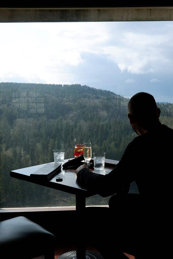 Attic lounge at the Salish Lodge and Spa