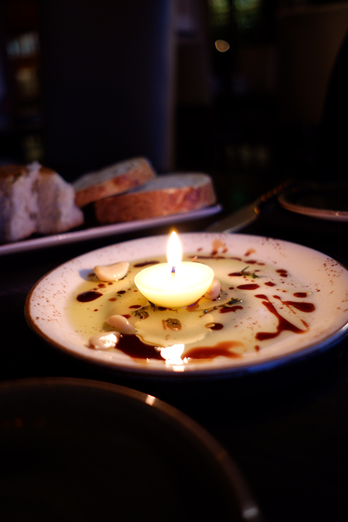 Salish Lodge & Spa is a scenic destination: edible candle on the bread dip plate