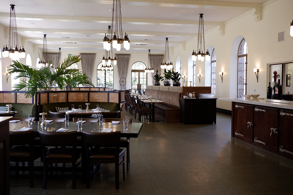 Everything you need to know about The Lodge at St. Edward State Park: view of the dining room during the day