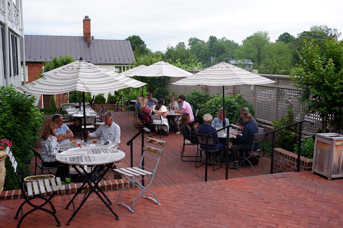 The Georges Historic Inn is a destination in Lexington: Tap's terrace