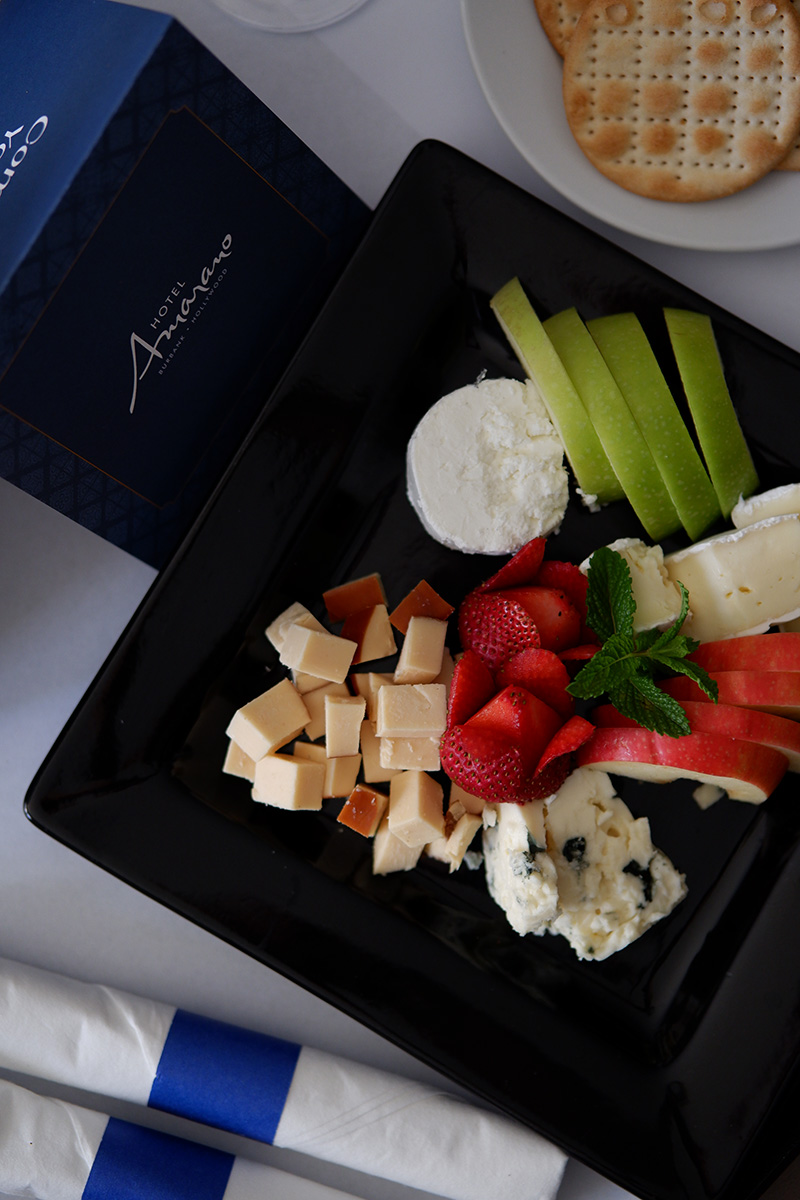 Hotel Amarano, a boutique hotel with a rich Hollywood history: cheese board