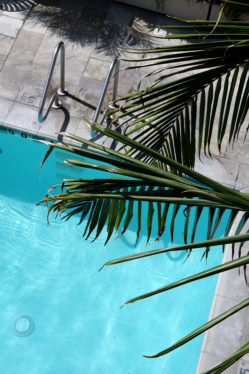 Hotel Amarano, a boutique hotel with a rich Hollywood historyy: pool view from the balcony