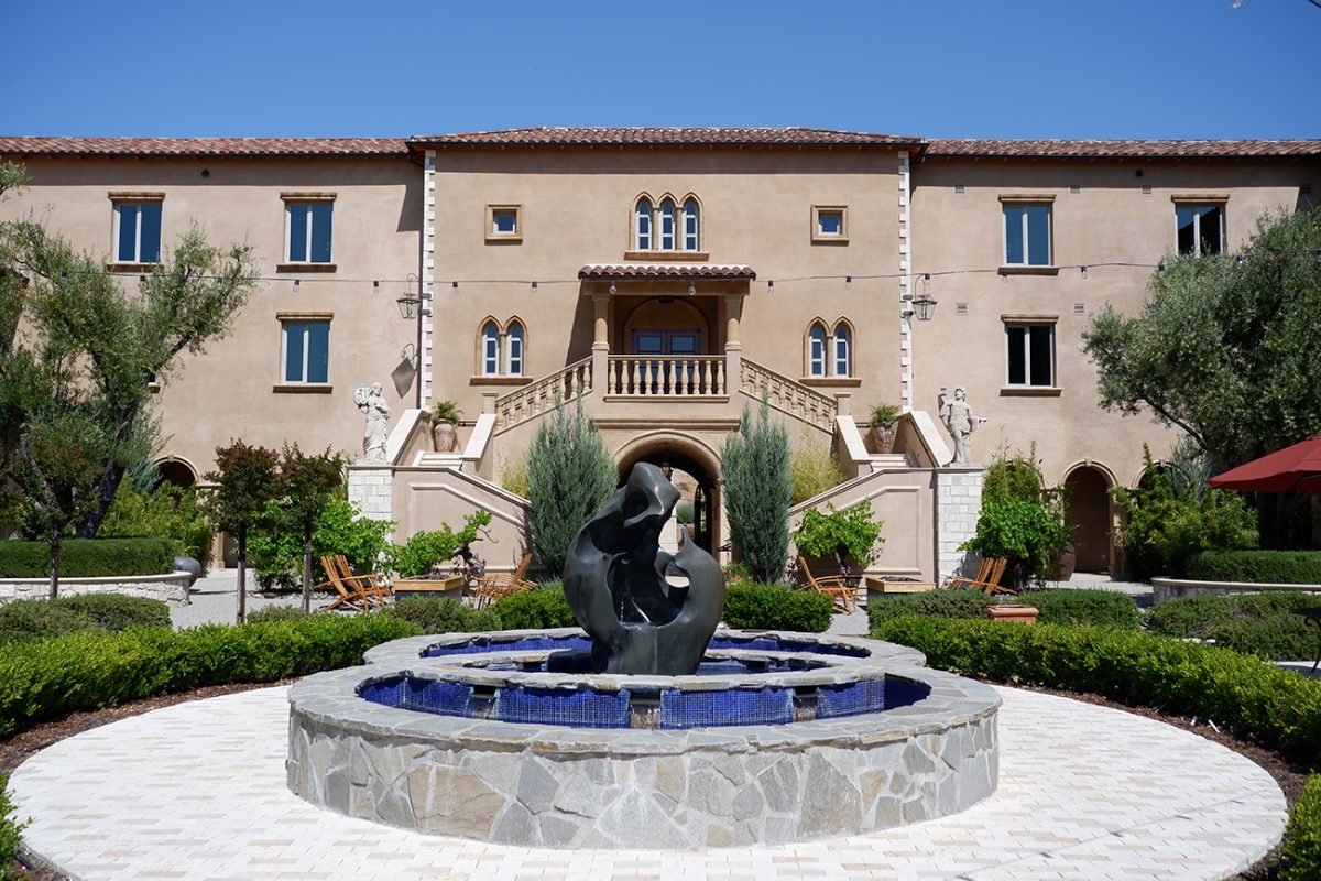 Allegretto Vineyard Resort Paso Robles, California, interior terrace 