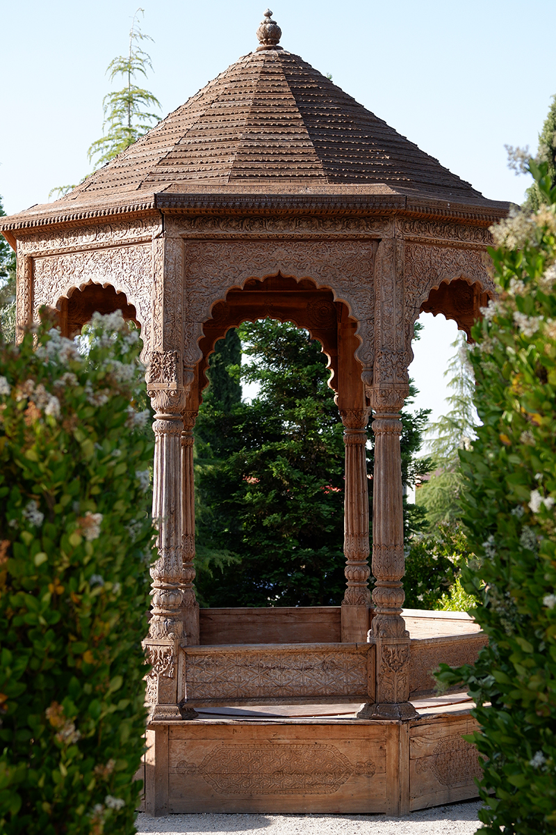 Carved wooden gazebo 