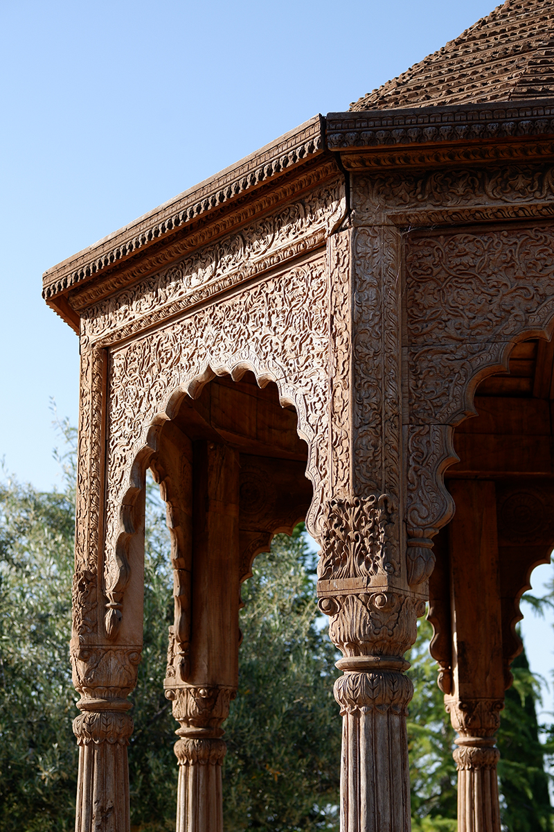 Carved wooden gazebo 