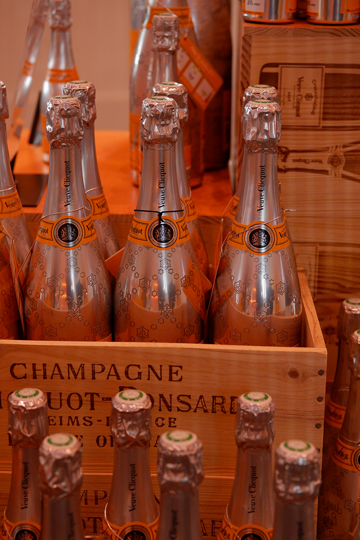 Champagne Veuve Clicquot bottles