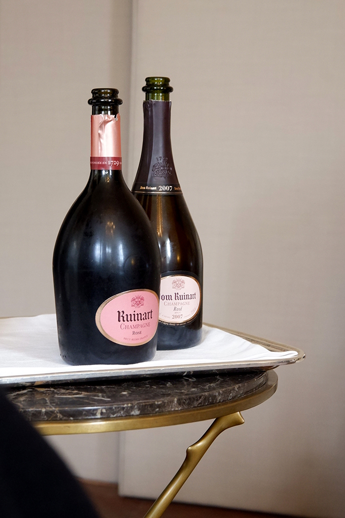 Champagne Ruinart bottles