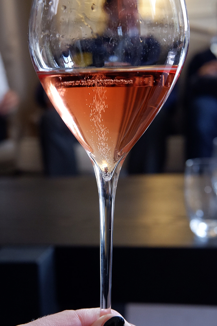 Three day Champagne itinerary, Champagne Ruinart rose in a glass