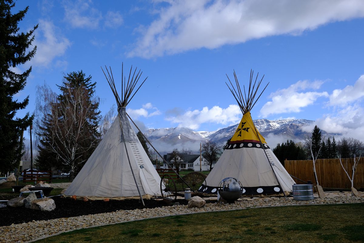 See a different side of Utah from Compass Rose Lodge, Ogden. Tipis for rent